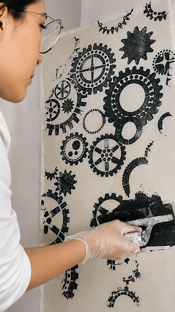 decorazione-stencil-parete-artigianale